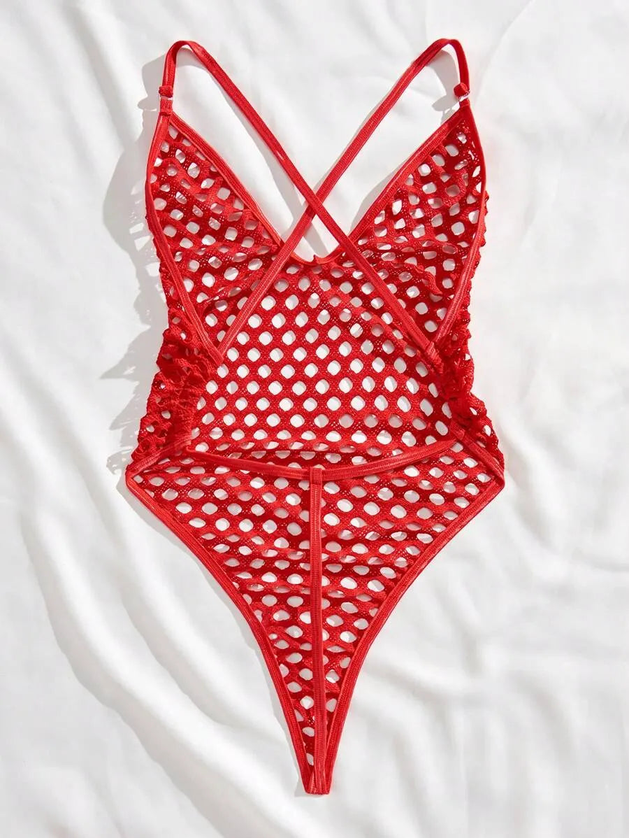 Classic Solid Color Women's Spaghetti Strap Bodysuit – Sexy One-Piece Lingerie for Bridal & More