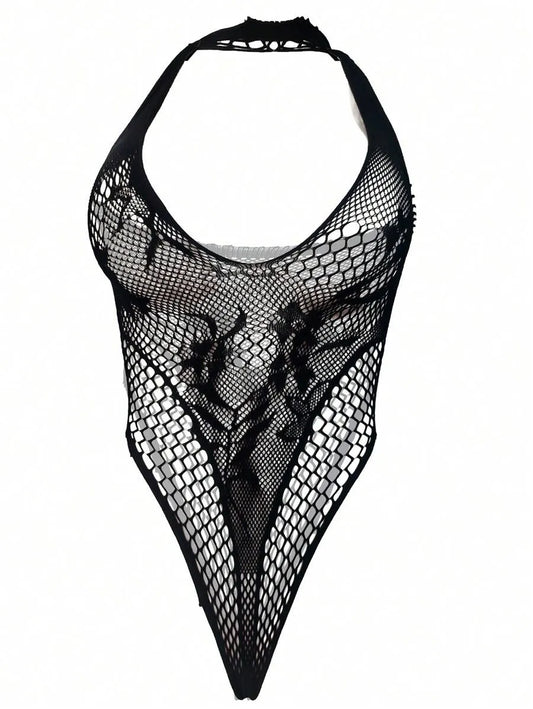 Sexy Hollow Out See-Through Body Stocking – Women's Lingerie Bodysuit for Valentine's Day