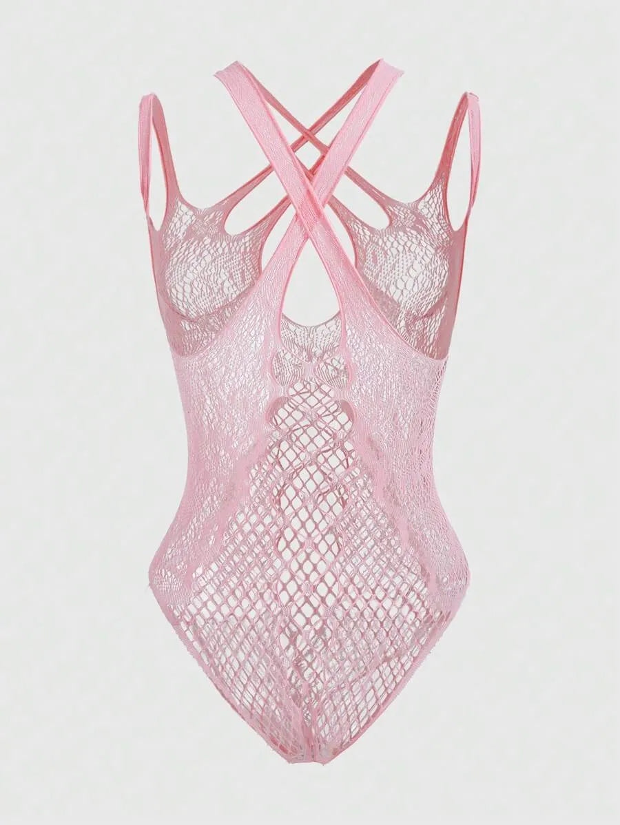 Super Stretchy Hollow Out Sexy Bodysuit – Kawaii Style One-Piece Lingerie