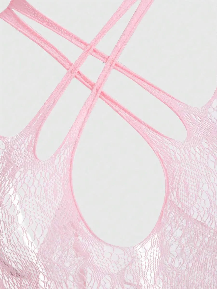Super Stretchy Hollow Out Sexy Bodysuit – Kawaii Style One-Piece Lingerie