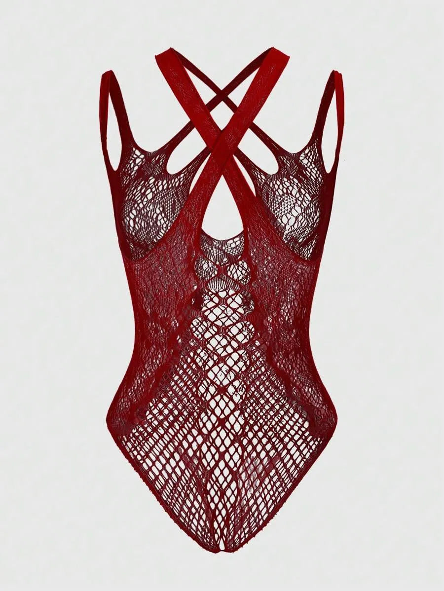 Super Stretchy Hollow Out Sexy Bodysuit – Kawaii Style One-Piece Lingerie